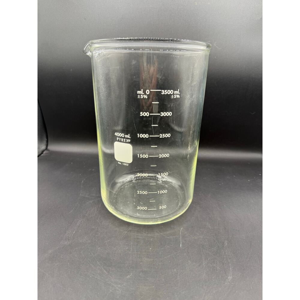 Pyrex® Griffin Beaker, 4000 mL – Heavy Duty Graduated Laboratory Glass